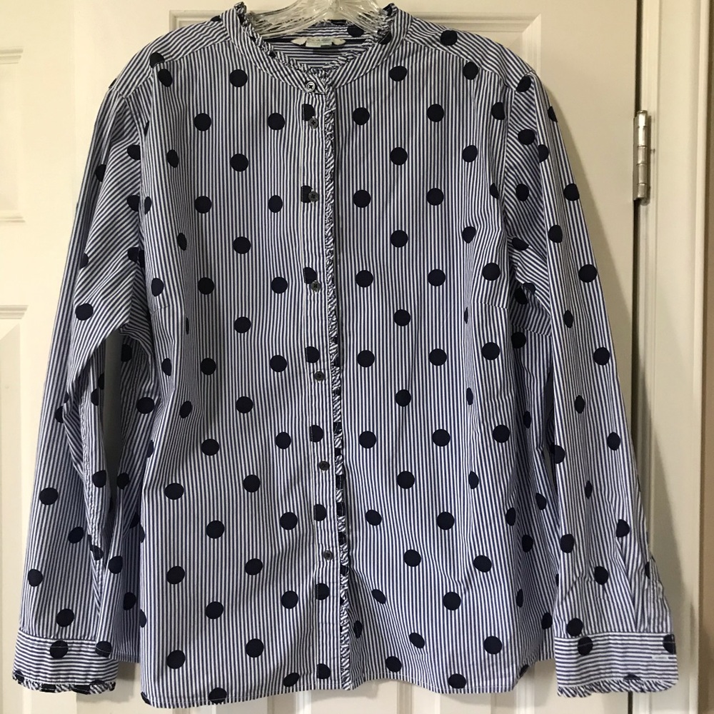 Boden Blouse with Ruffle Collar, NWOT